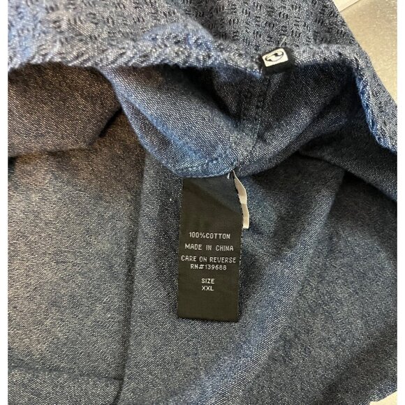 Ocean Current Mens Blue Long Sleeve Button-Up Shirt Size XXLARGE 100% Cotton - Picture 6 of 9